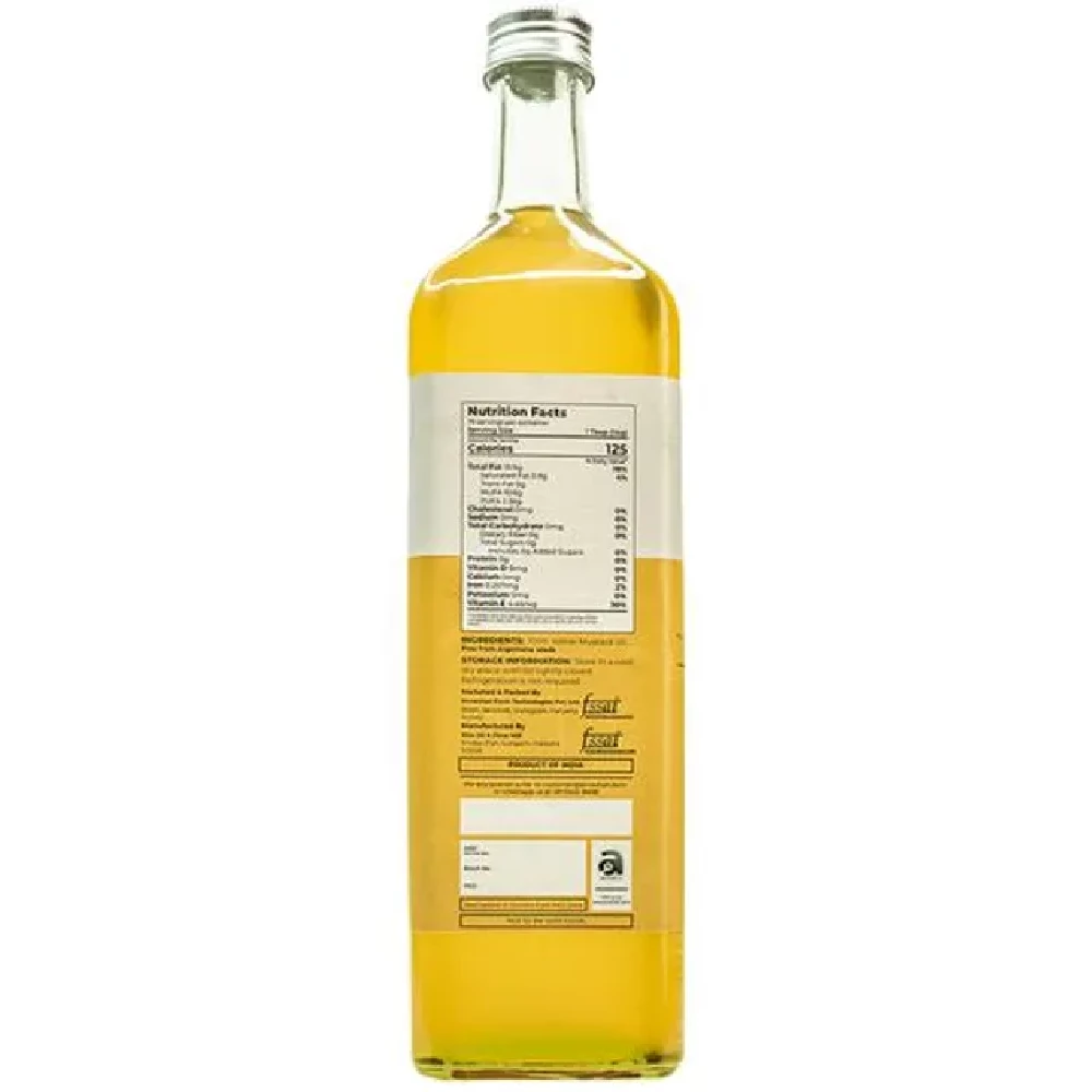 Anveshan Wood Cold Pressed Kachi Ghani Yellow Mustard Cooking Oil, 1 L-2.webp